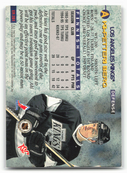 1995-96 Stadium Club #ER201 Aki-Petteri Berg