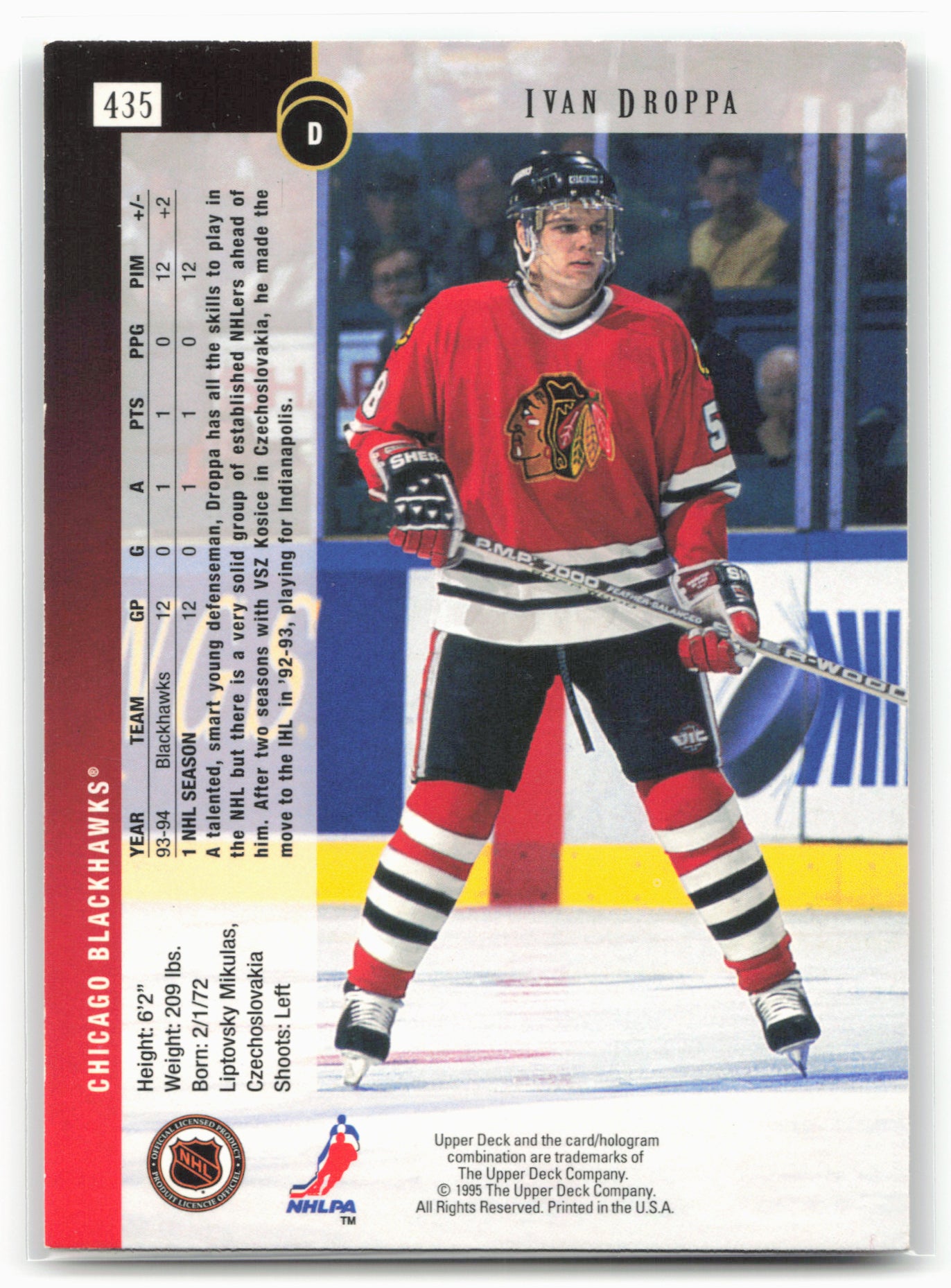 1994-95 Upper Deck #435 Ivan Droppa