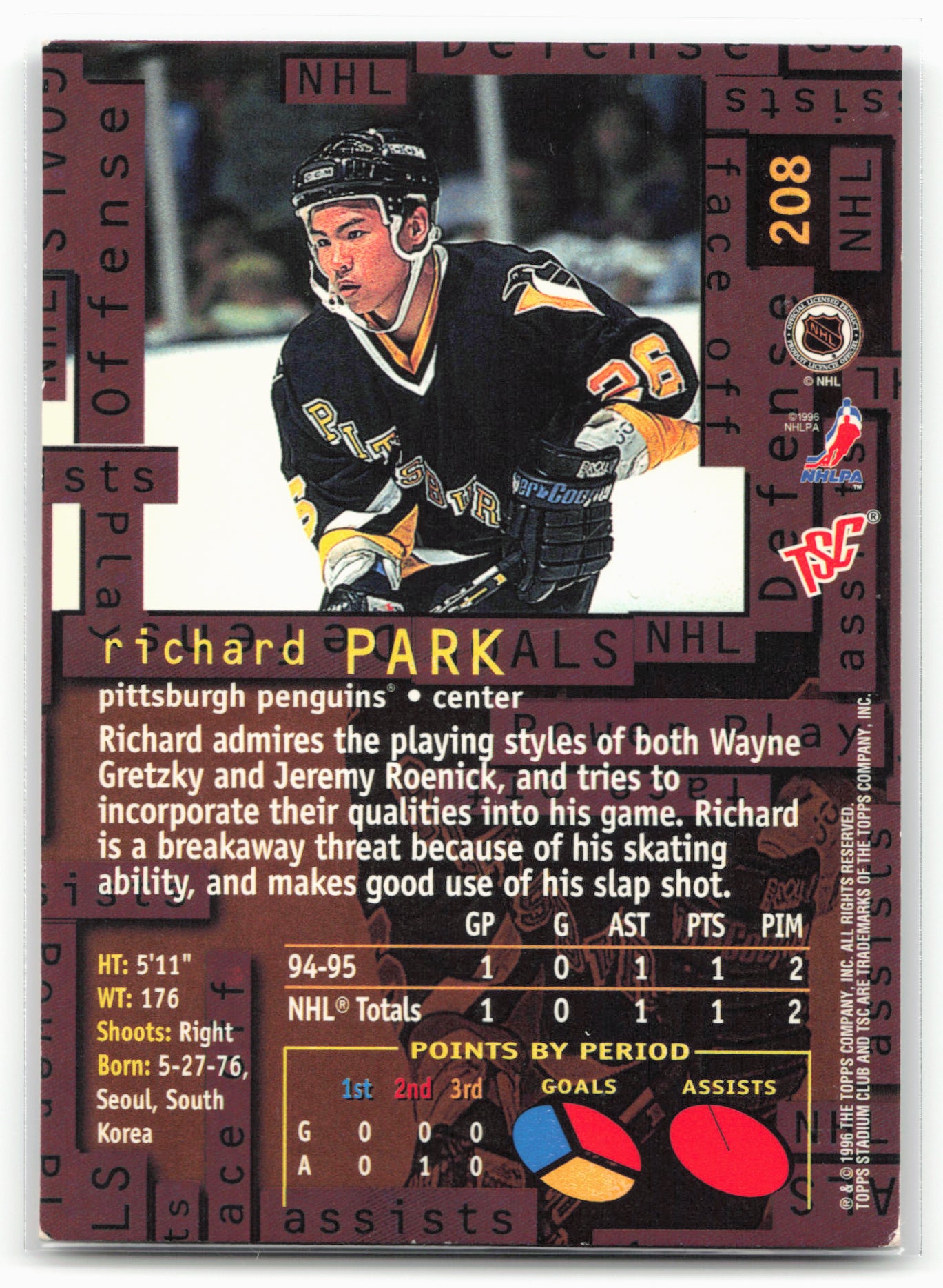 1995-96 Stadium Club #208 Richard Park