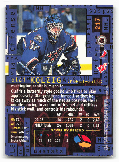 1995-96 Stadium Club #217 Olaf Kolzig
