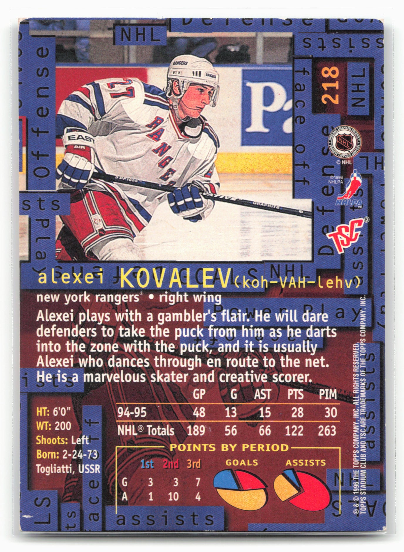 1995-96 Stadium Club #218 Alexei Kovalev
