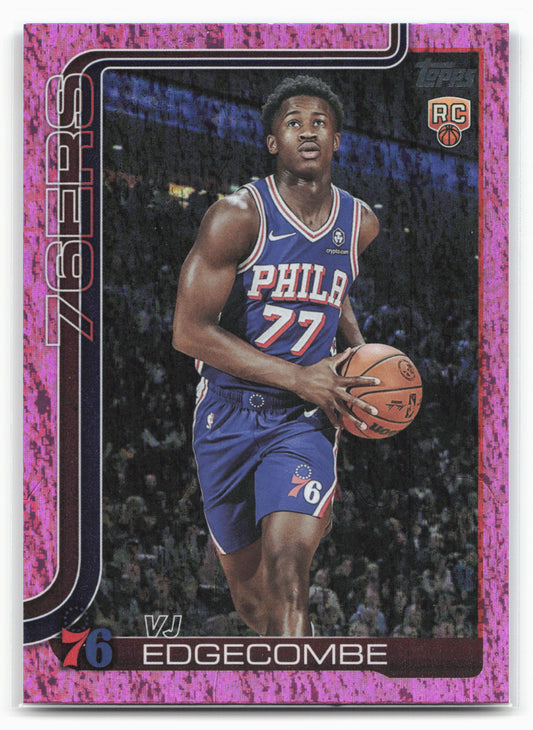 2025-26 Topps #203 VJ Edgecombe Pink Holo Foil 25010