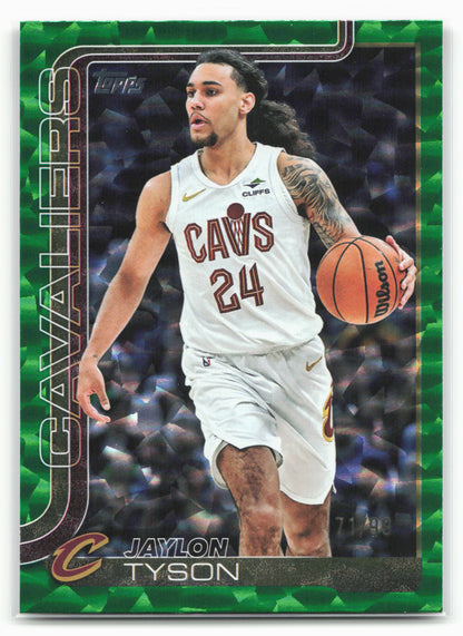2025-26 Topps #86 Jaylon Tyson Crackleboard Green 71/99 25013