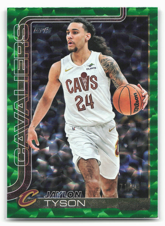 2025-26 Topps #86 Jaylon Tyson Crackleboard Green 71/99 25013