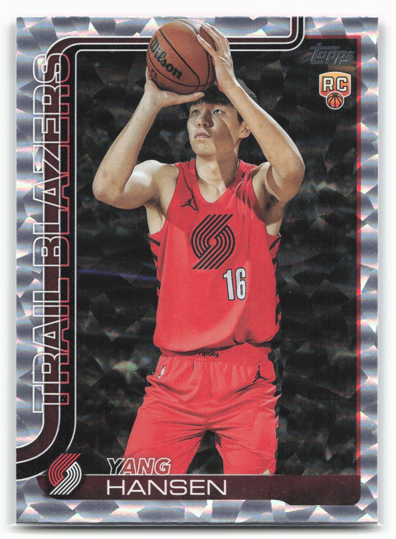 2025-26 Topps #216 Yang Hansen Crackleboard 25019