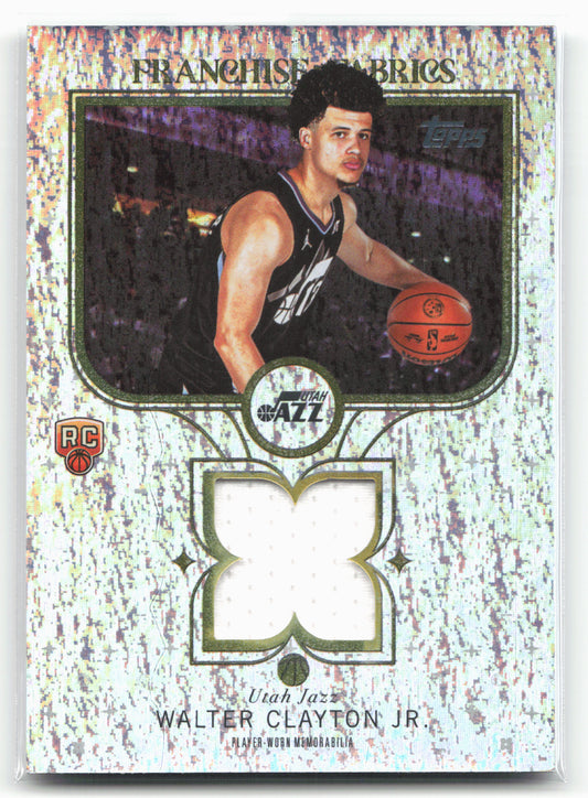 2025-26 Topps #FF-WC Walter Clayton Jr. Franchise Fabrics Holo Foil 25023