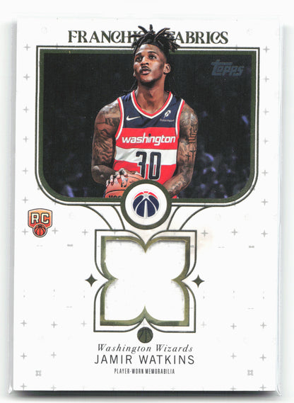2025-26 Topps #FF-JW Jamir Watkins Franchise Fabrics 25029