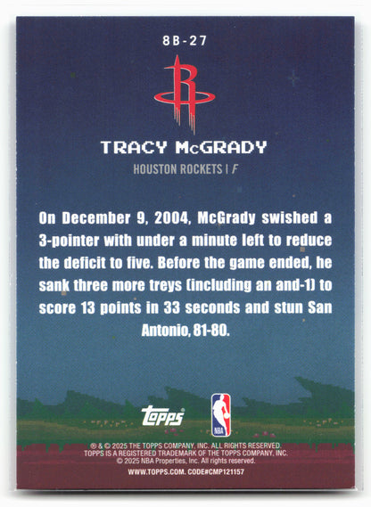 2025-26 Topps #8B-27 Tracy McGrady 8-Bit Ballers 25030