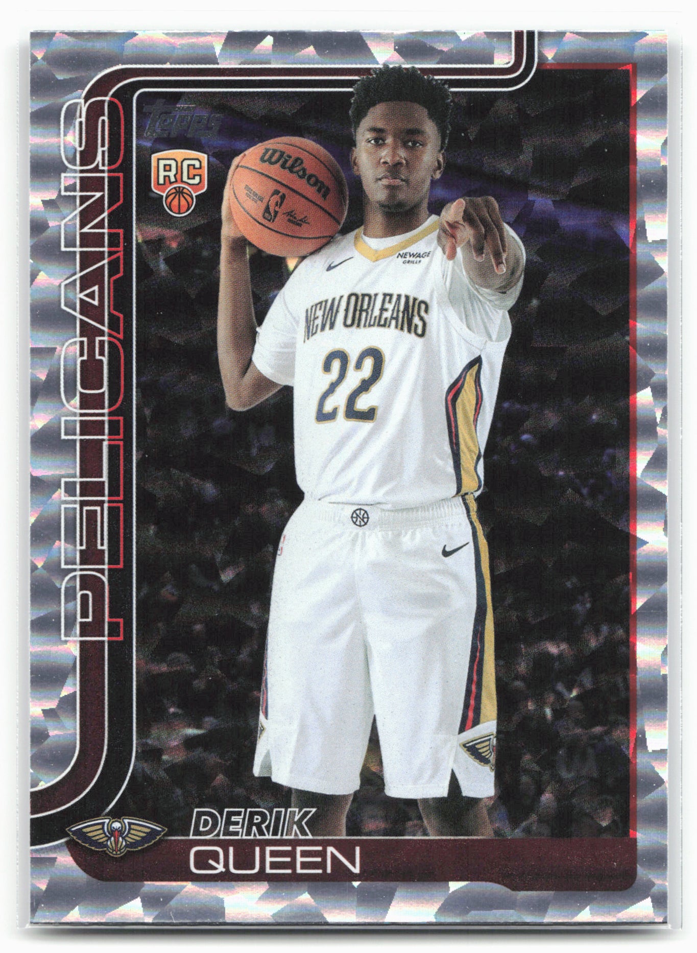 2025-26 Topps #213 Derik Queen Crackleboard 25032