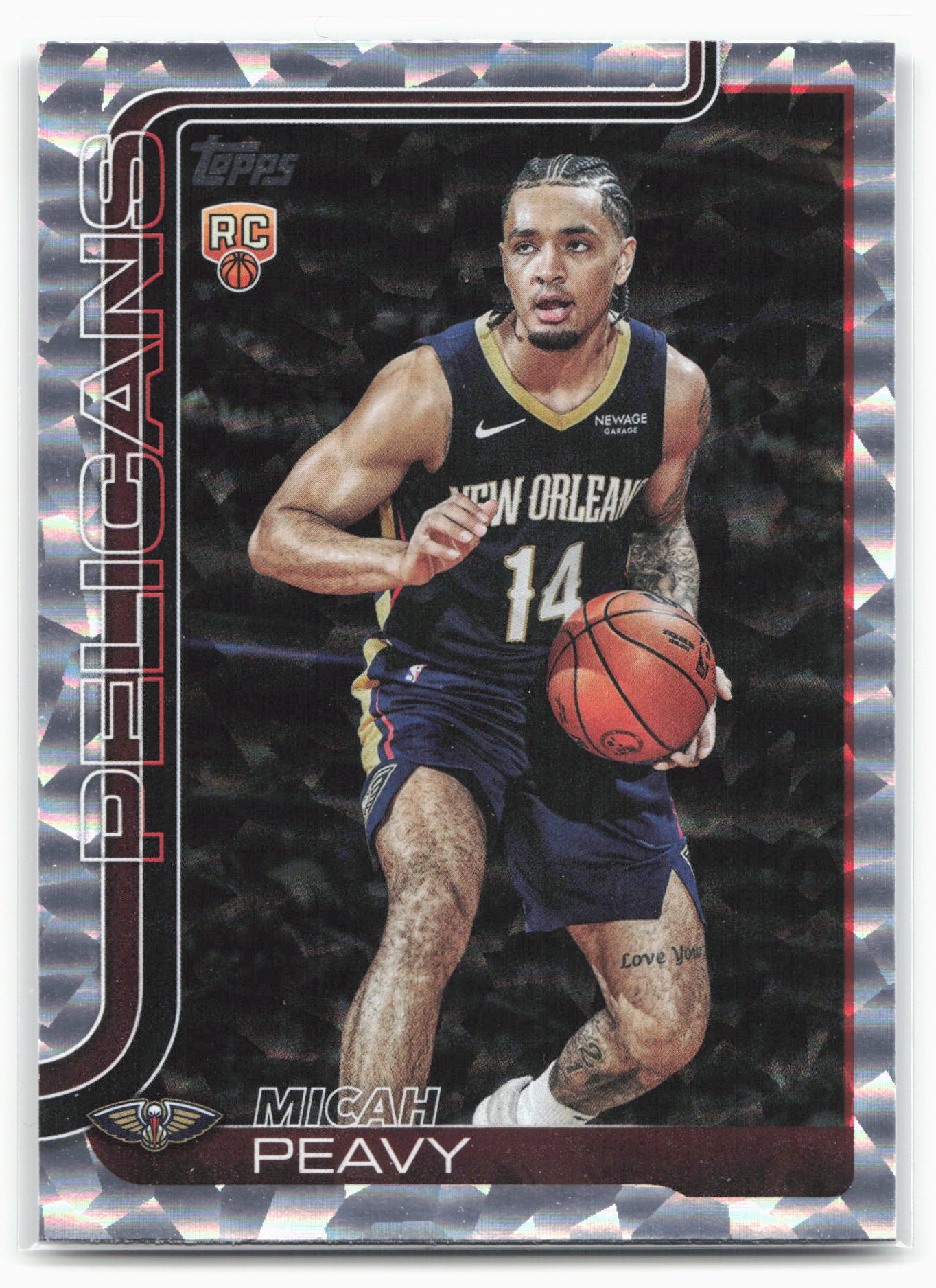 2025-26 Topps #241 Micah Peavy Crackleboard 25034