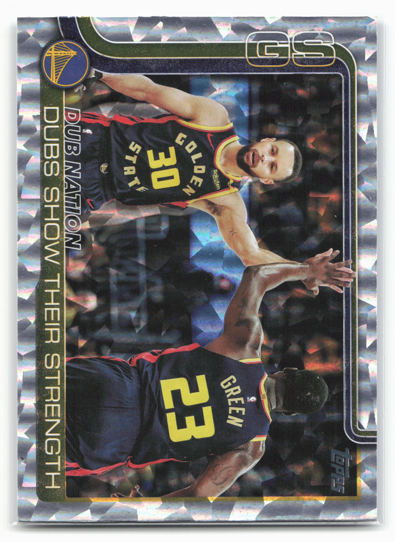 2025-26 Topps #291 Dubs Nation: Dubs Show Their Strength Crackleboard 25052