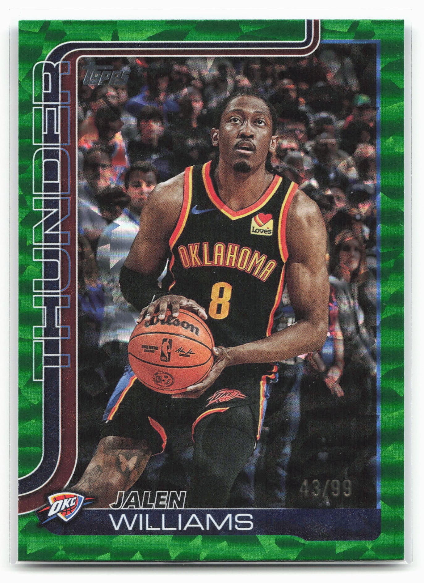 2025-26 Topps #116 Jalen Williams Crackleboard Green 25055
