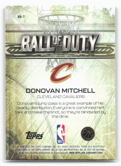2025-26 Topps Chrome #BD-7 Donovan Mitchell Ball of Duty