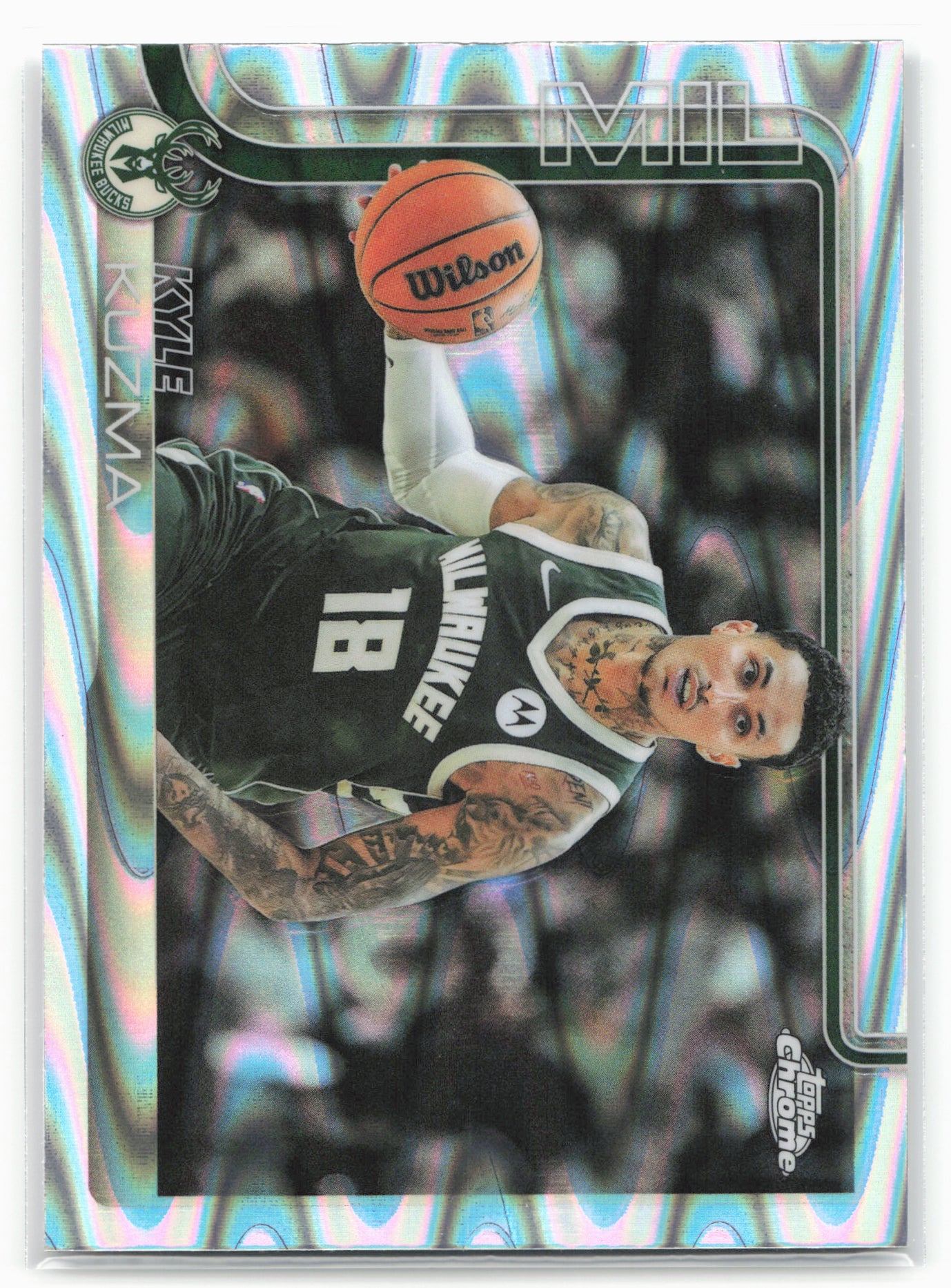 2025-26 Topps Chrome #118 Kyle Kuzma RayWave Refractors