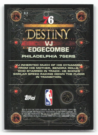 2025-26 Topps Chrome #D-3 Dylan Harper Destiny