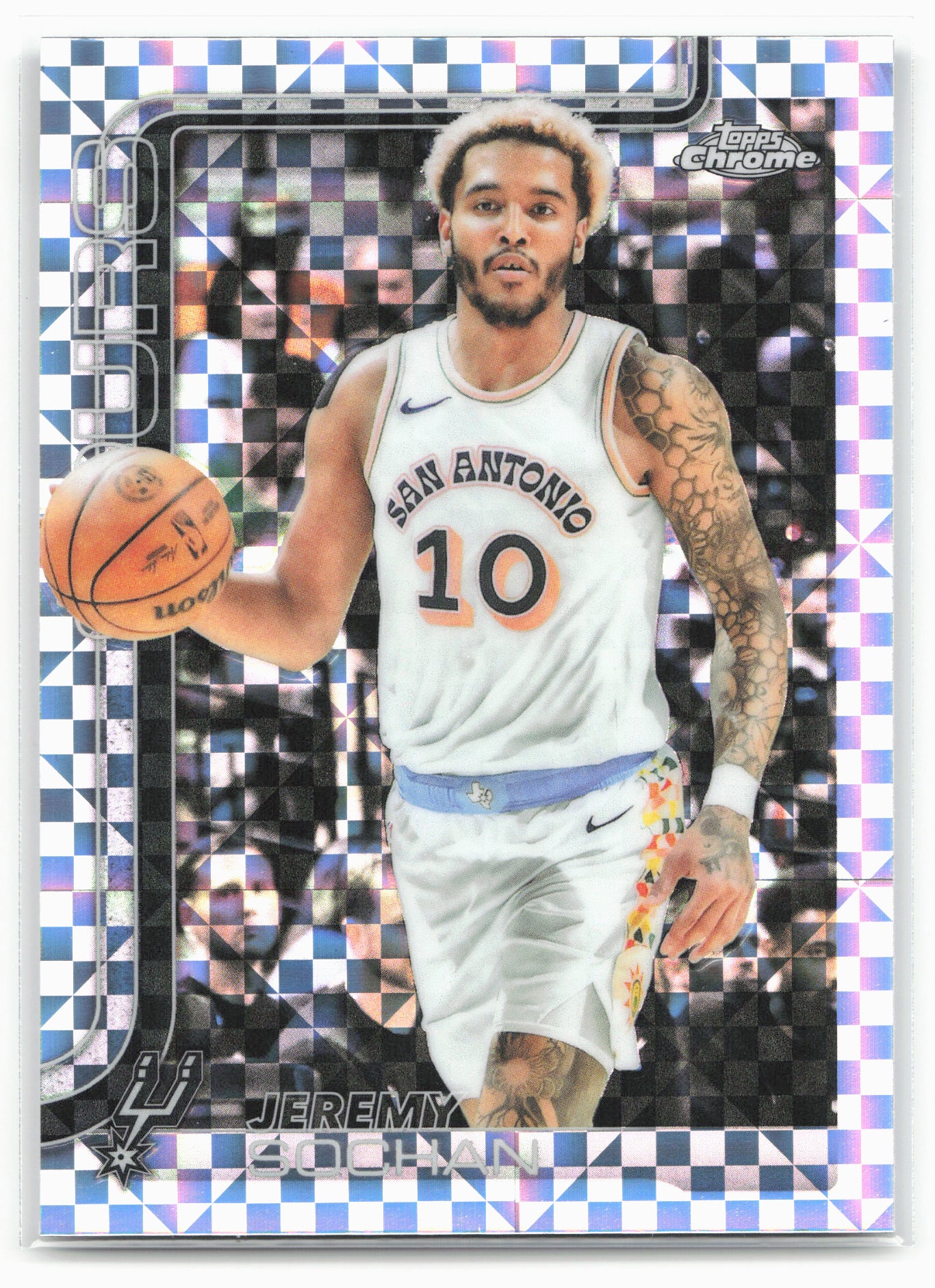 2025-26 Topps Chrome #239 Jeremy Sochan X-Factor