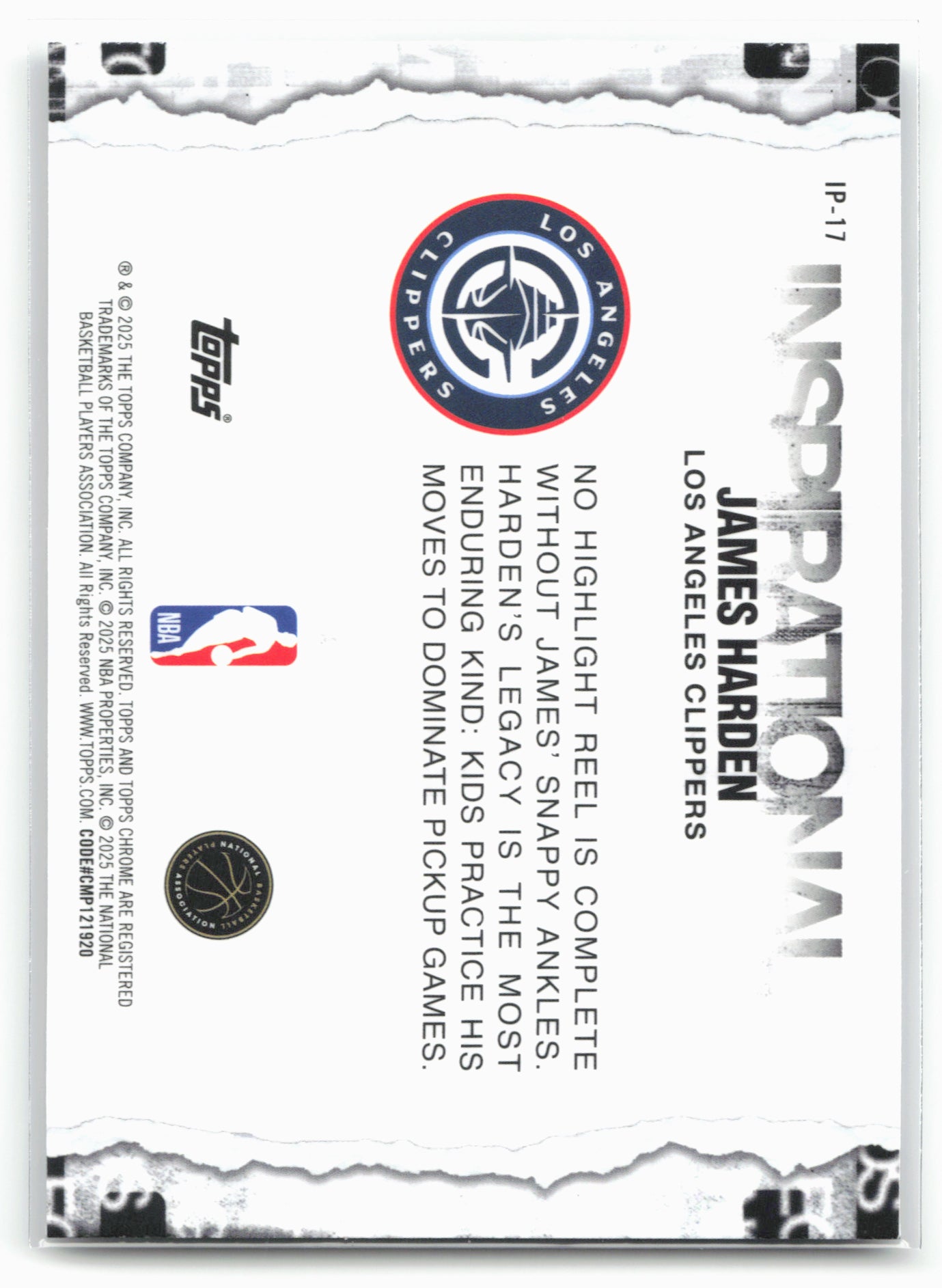 2025-26 Topps Chrome #IP-17 James Harden Inspirational