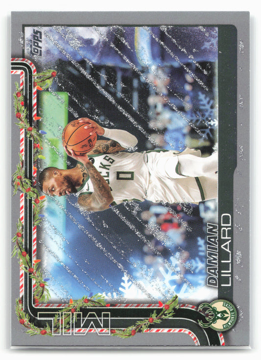 2025-26 Topps Holiday #H44 Damian Lillard Glitter Holiday 25125