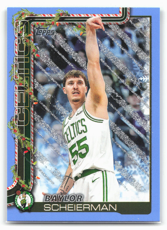2025-26 Topps Holiday #H5 Baylor Scheierman Light Blue Glitter Holiday 25129