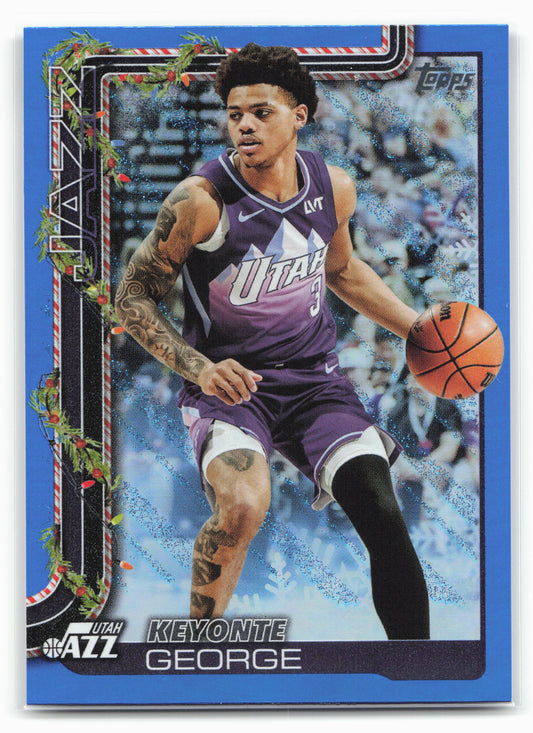 2025-26 Topps Holiday #H103 Keyonte George Blue Metallic Glitter Holiday 25131