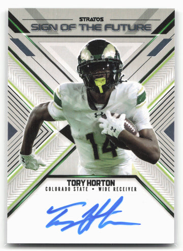 
2024 Pulse Stratos #SF-TH Tory Horton Sign Of the Future Autograph Green