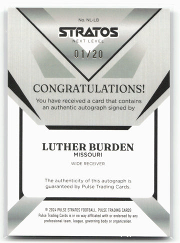 
2024 Pulse Stratos #NL-LB Luther Burden Next Level  /20