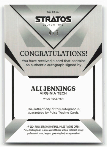 
2024 Pulse Stratos #CT-AJ Ali Jennings Red 4/7