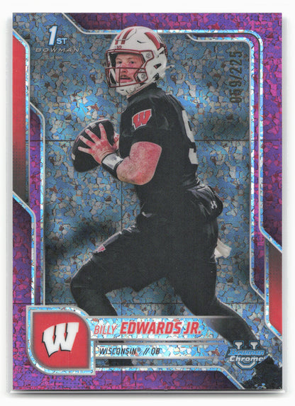 2025 Bowman University Chrome #8 Billy Edwards Jr. Fuchsia Refractor #/225