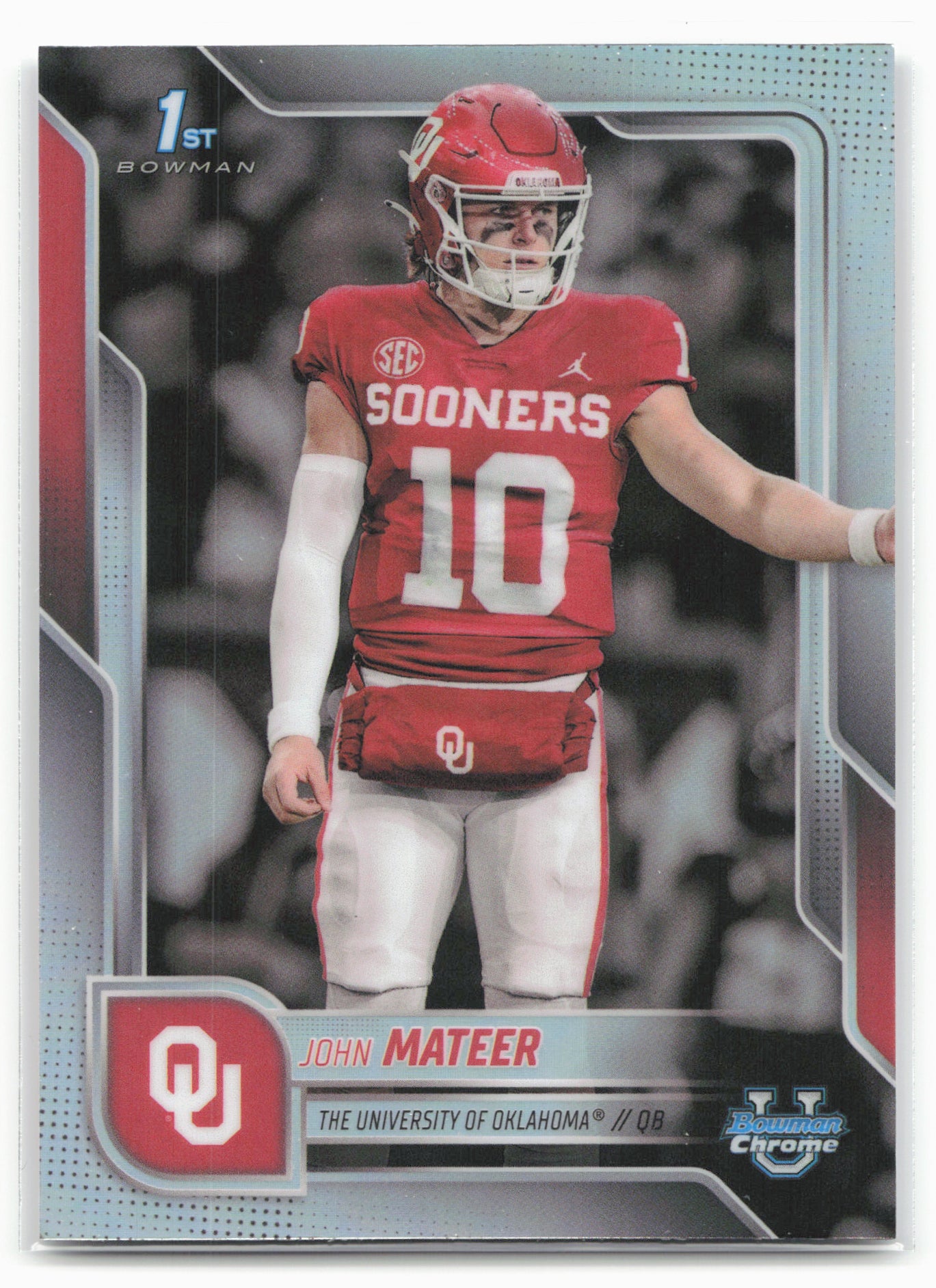 2025 Bowman University Chrome #1 John Mateer Refractor