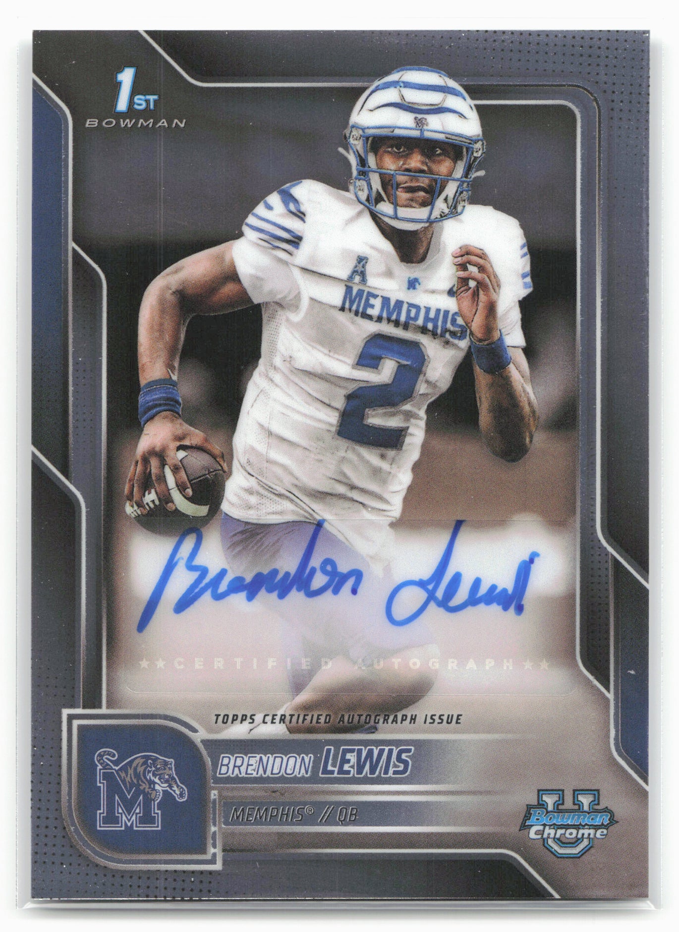 2025 Bowman University Chrome #BCA-BL Brendon Lewis Chrome Prospect Autographs