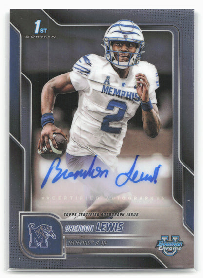 2025 Bowman University Chrome #BCA-BL Brendon Lewis Chrome Prospect Autographs