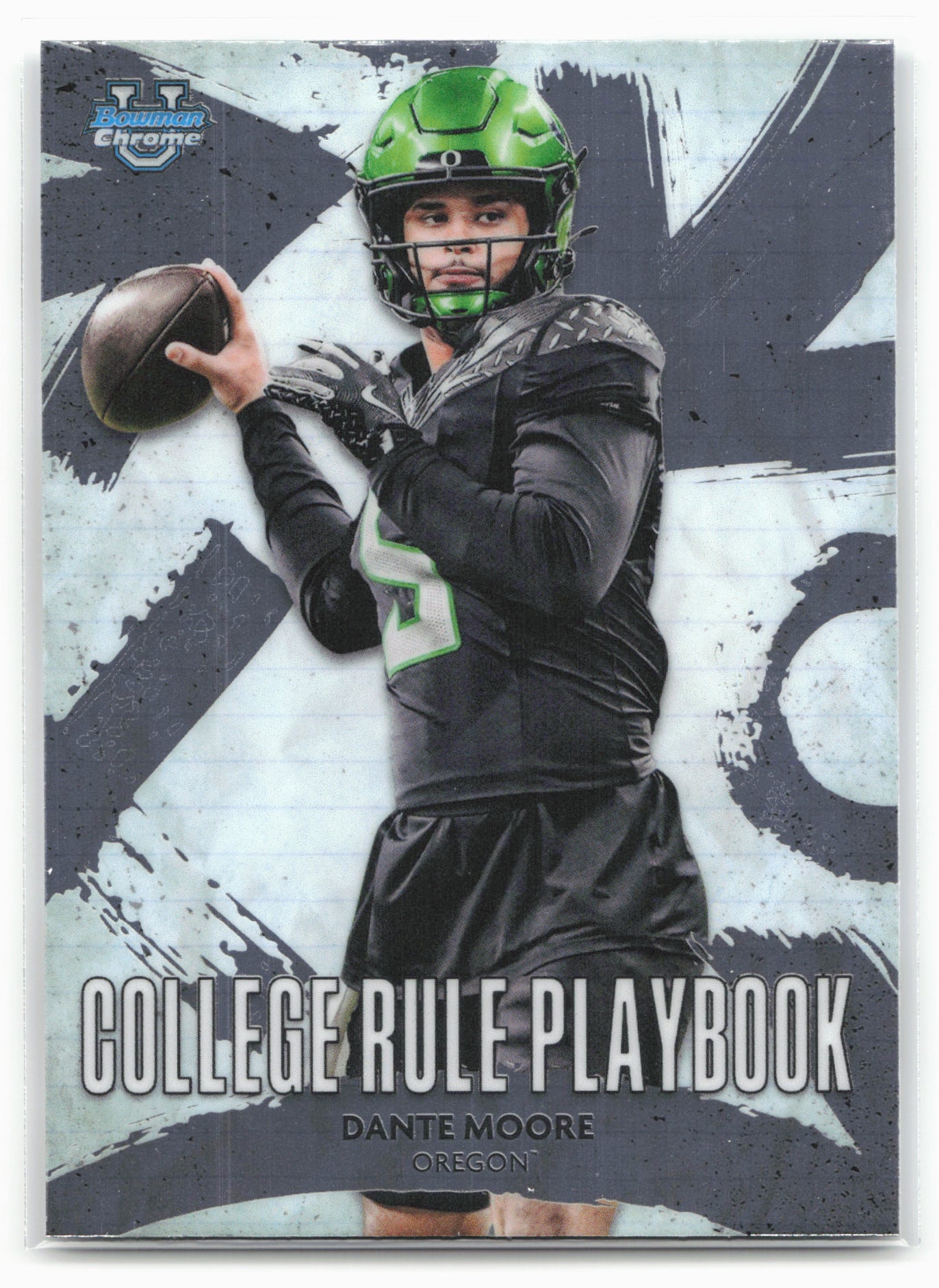 2025 Bowman University Chrome #CRP-15 Dante Moore College Rule Playbook