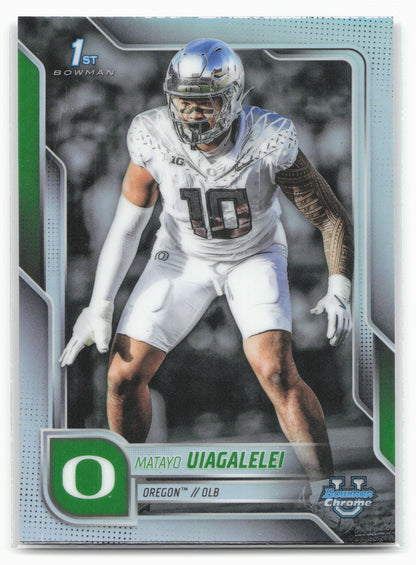 2025 Bowman University Chrome #64 Matayo Uiagalelei Refractor