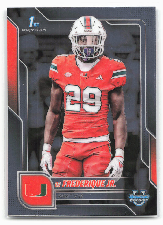 2025 Bowman University Chrome #92 OJ Frederique Jr.