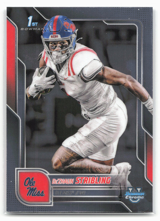 2025 Bowman University Chrome #182 De'Zhaun Stribling