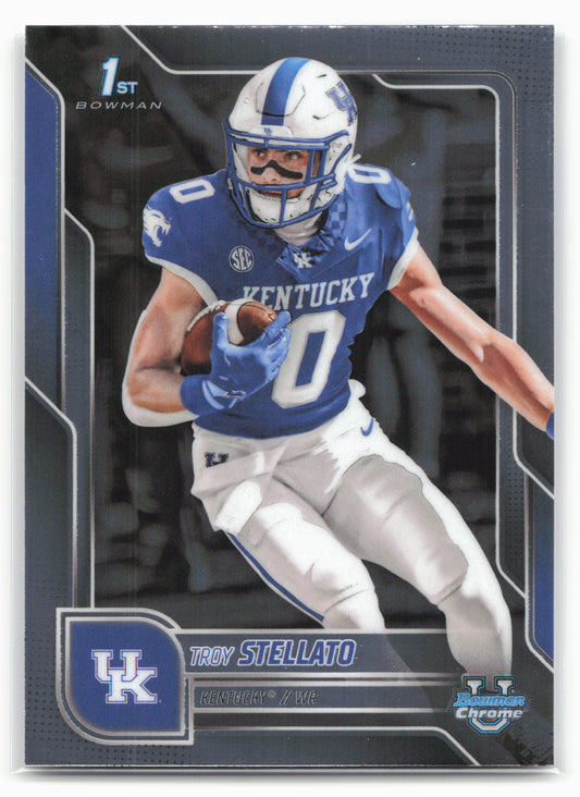 2025 Bowman University Chrome #129 Troy Stellato