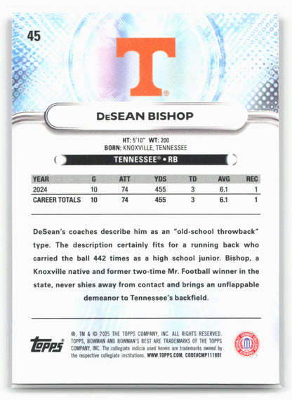 2025 Bowman University Best #45 DeSean Bishop 25228