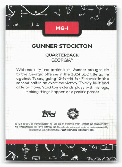 2025 Bowman University Best #MG-1 Gunner Stockton Making The Grade