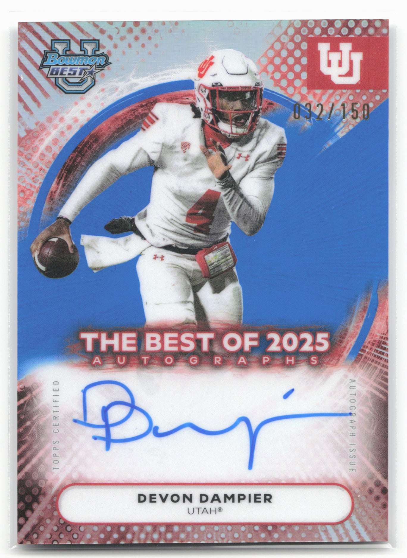 2025 Bowman University Best #BOA-DD Devon Dampier Best Of Blue #/150
