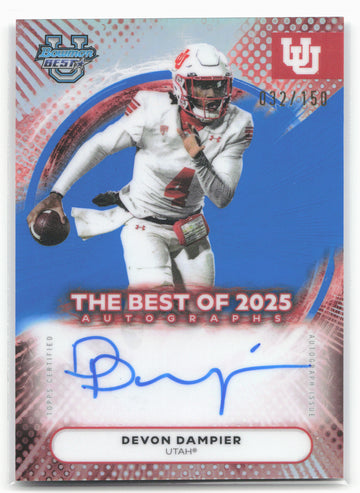 
2025 Bowman University Best #BOA-DD Devon Dampier Best Of Blue #/150