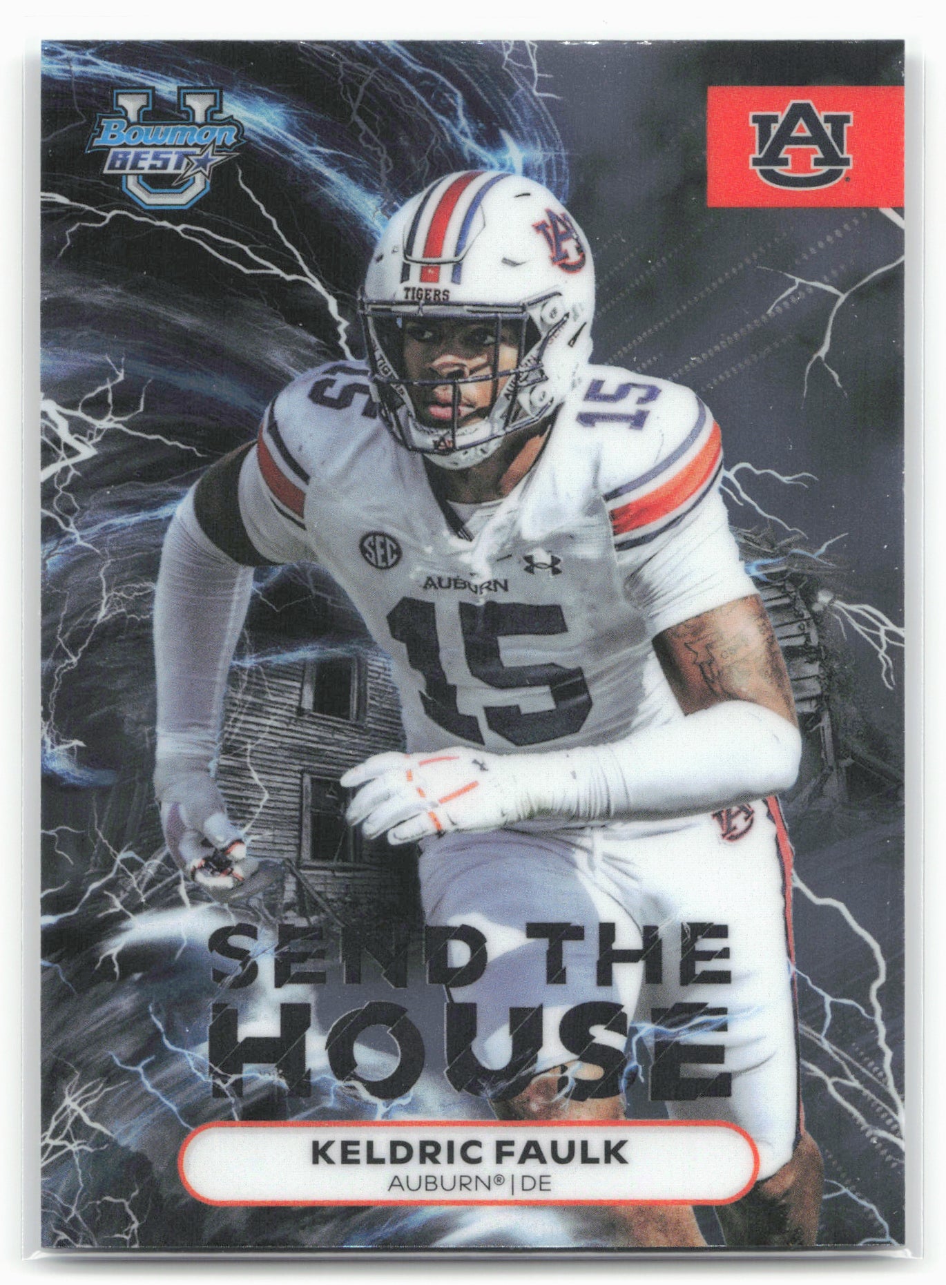 2025 Bowman University Best #SH-1 Keldric Faulk Send The House