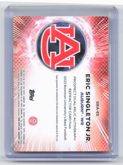 2025 Bowman University Best #DRA-ES Eric Singleton Jr. Relic Auto Black /10