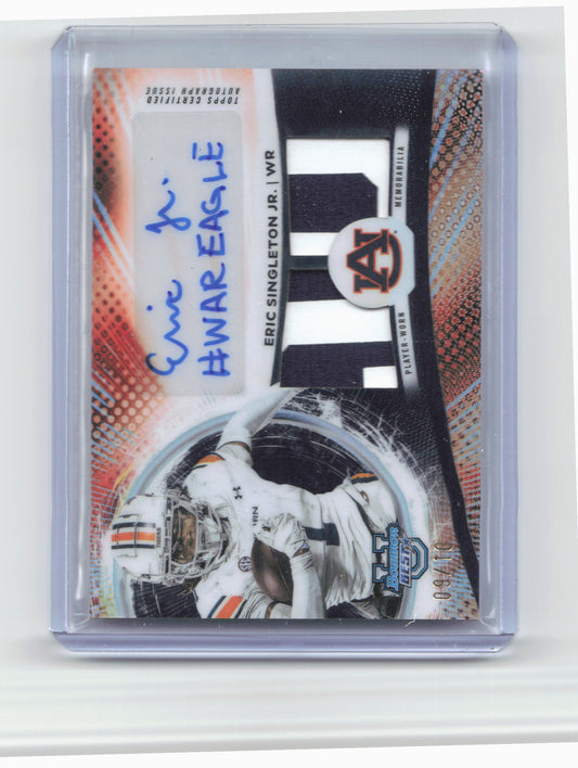 2025 Bowman University Best #DRA-ES Eric Singleton Jr. Relic Auto Black /10