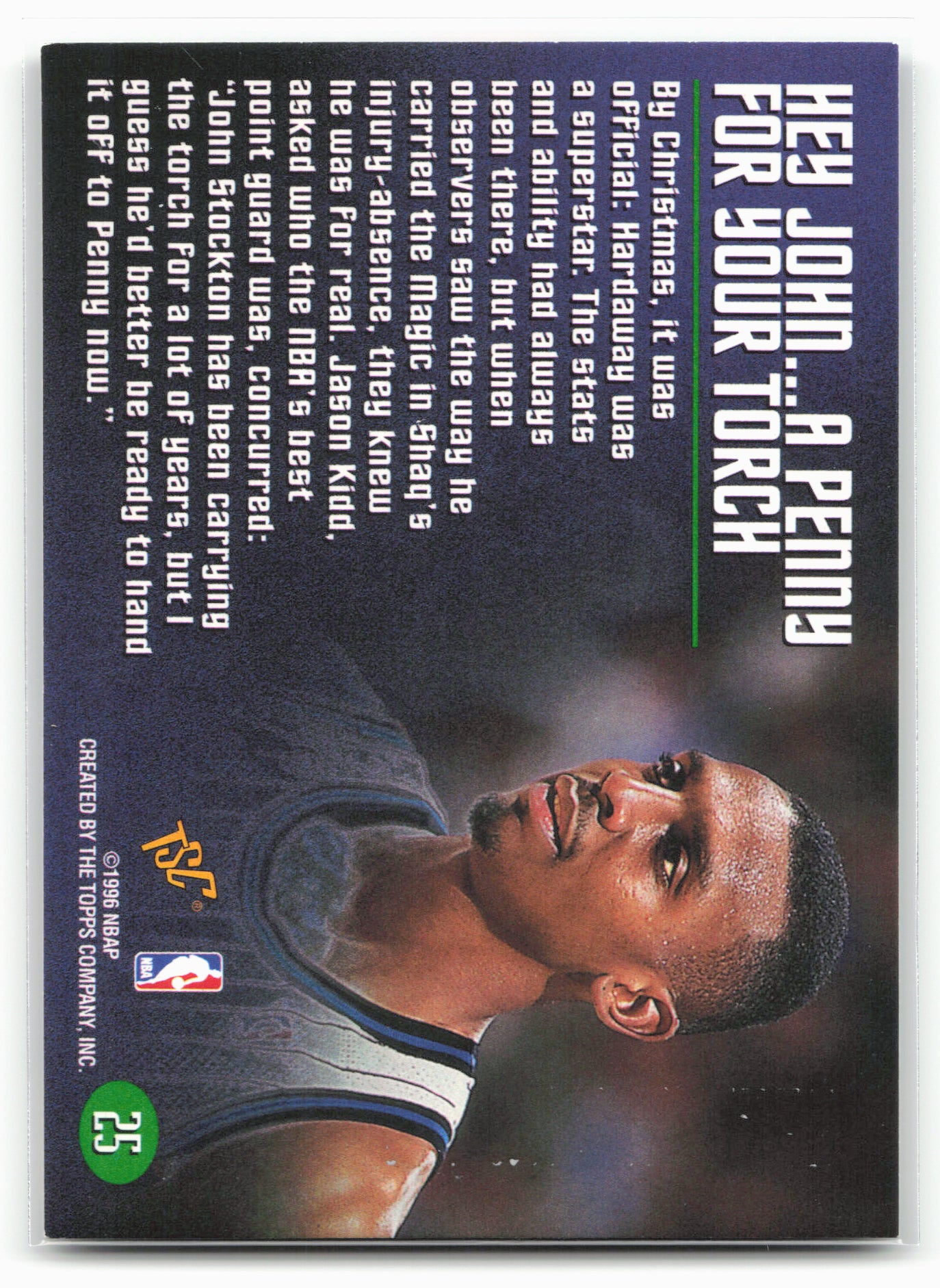 1995-96 Stadium Club Members Only  #25 Anfernee Hardaway