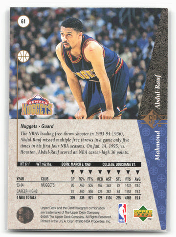 1994-95 SP #61 Mahmoud Abdul-Rauf