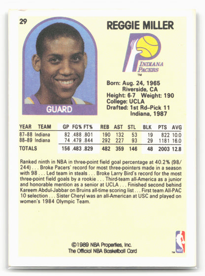1989-90 Hoops #29 Reggie Miller