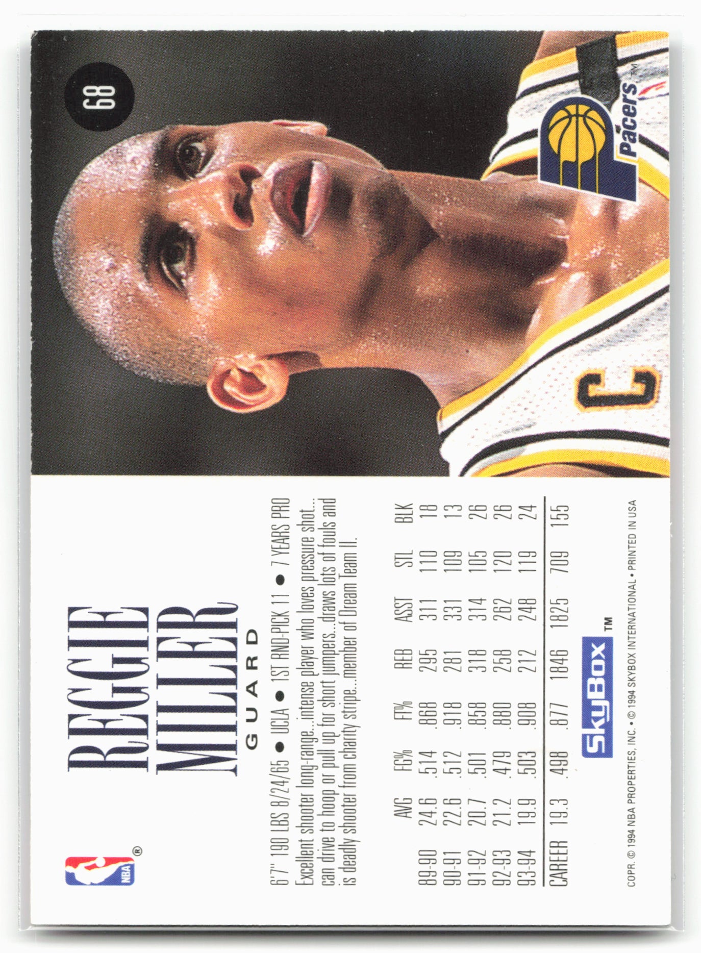 1994-95 SkyBox Premium #68 Reggie Miller