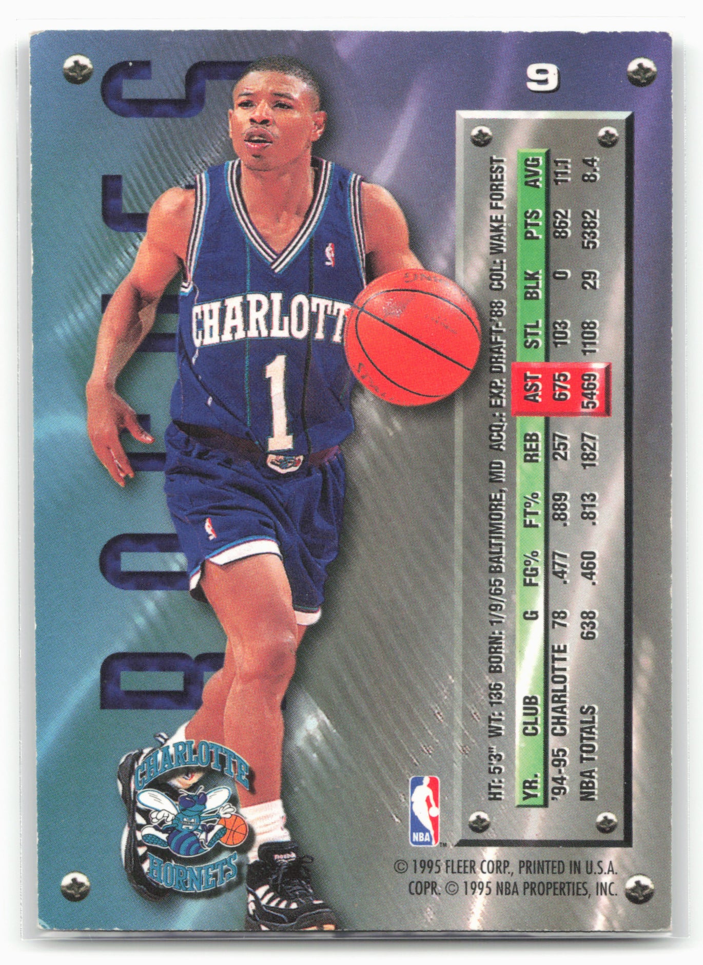 1995-96 Metal #9 Muggsy Bogues