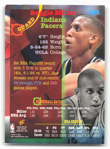 1994-95 Stadium Club #144 Reggie Miller