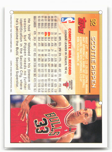 1993-94 Topps #92 Scottie Pippen